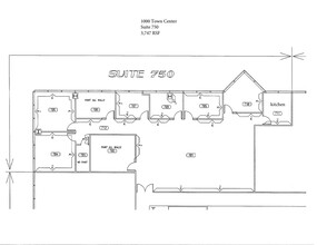 1000-4000 Town Center, Southfield, MI for lease Floor Plan- Image 2 of 2