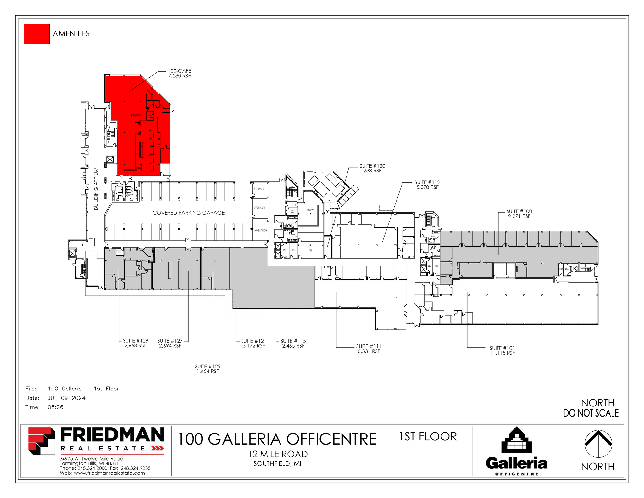 100 Galleria Officentre, Southfield, MI for sale Floor Plan- Image 1 of 1