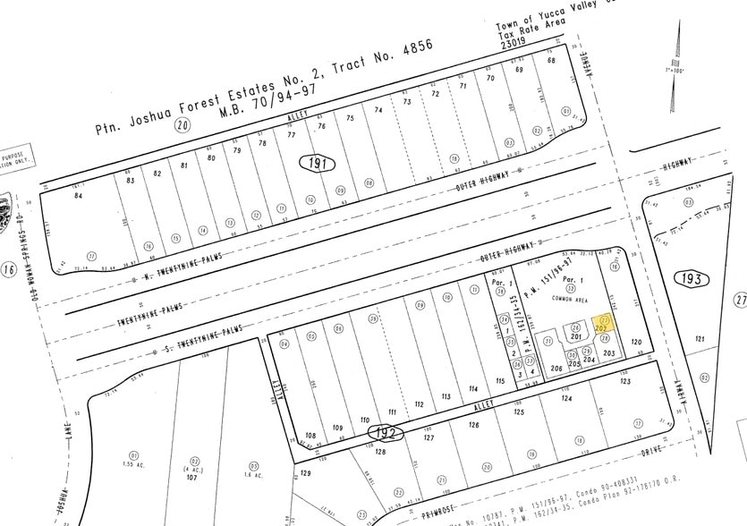 57463 29 Palms Hwy, Yucca Valley, CA for sale - Plat Map - Image 1 of 1