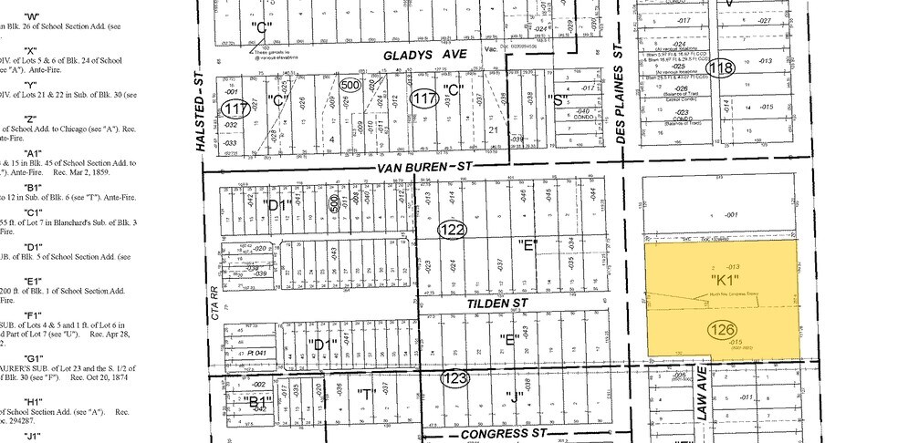 400 S Jefferson St, Chicago, IL for sale - Plat Map - Image 1 of 1