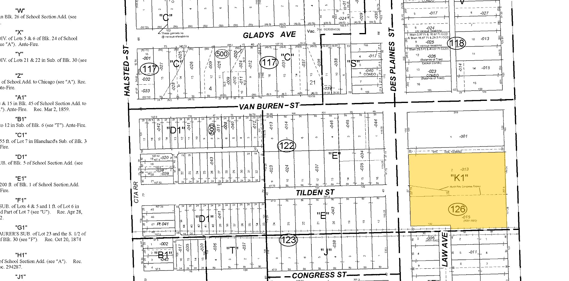 400 S Jefferson St, Chicago, IL for sale Plat Map- Image 1 of 1