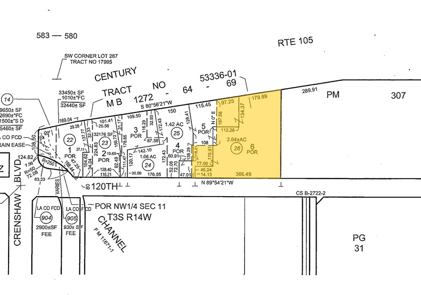 2831 W 120th St, Hawthorne, CA for lease - Plat Map - Image 2 of 5