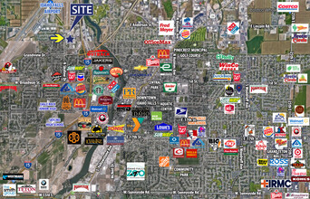 1230 N Skyline Dr, Idaho Falls, ID - AERIAL map view