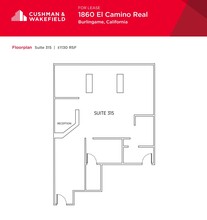 1860 El Camino Real, Burlingame, CA for lease Floor Plan- Image 1 of 1