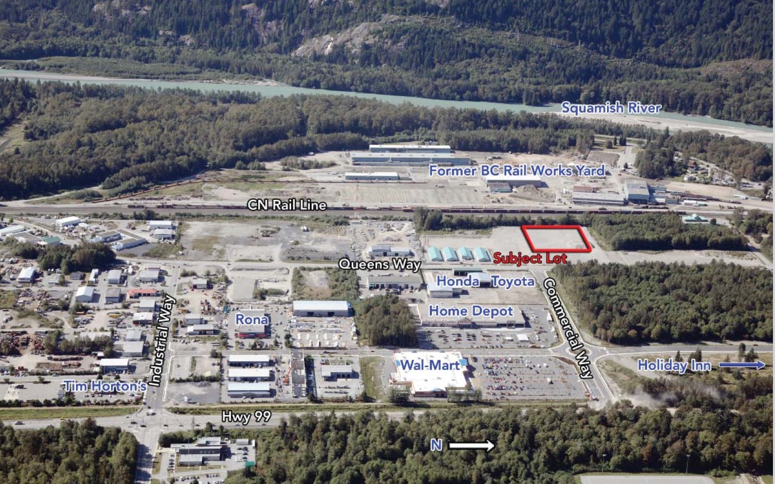 1091 Commercial Way, Squamish, BC for sale Aerial- Image 1 of 1