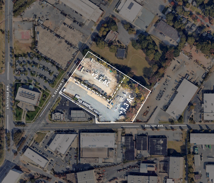 340 Dalton Ave, Charlotte, NC for lease - Aerial - Image 1 of 4