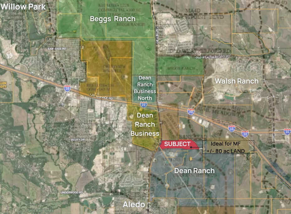 E Bankhead Hwy & FM 1187, Fort Worth, TX for sale Aerial- Image 1 of 6