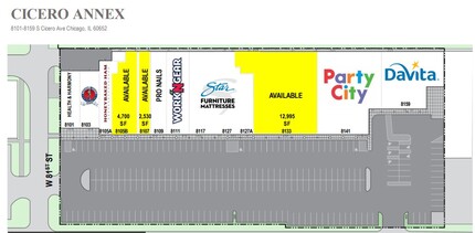 8101-8159 S Cicero Ave, Chicago, IL for lease Floor Plan- Image 1 of 1