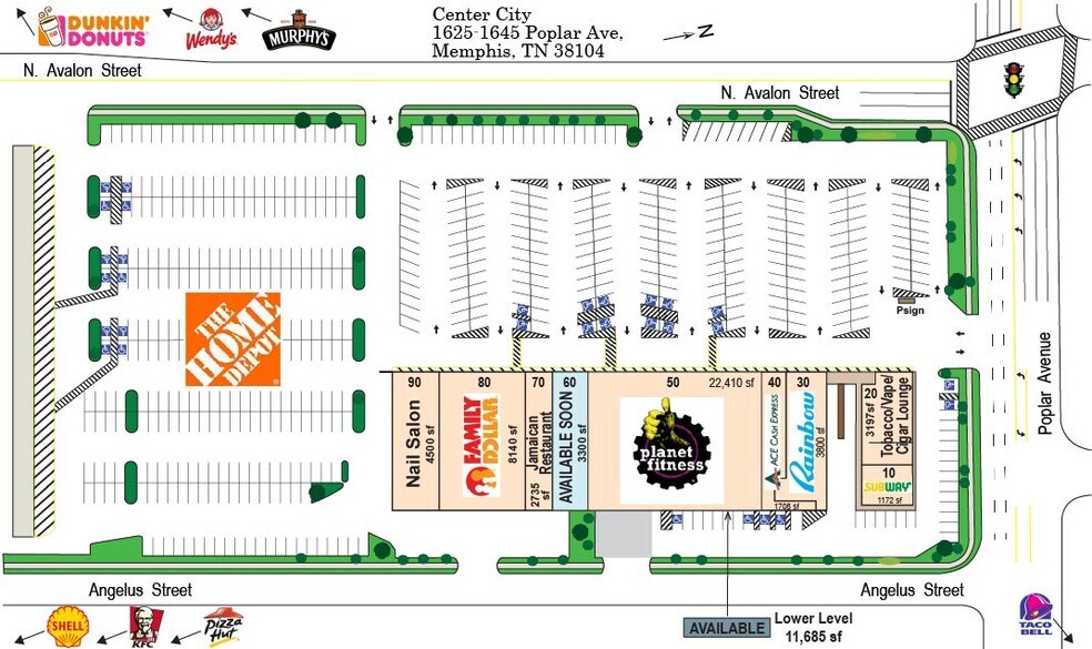 1627 Poplar Ave, Memphis, TN for lease - Building Photo - Image 2 of 23