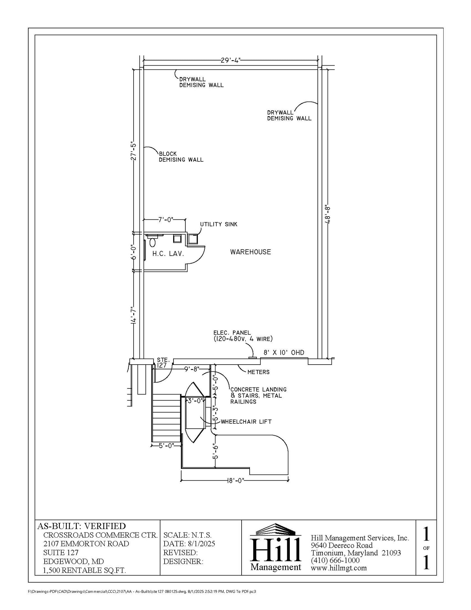 2107 Emmorton Park Rd, Edgewood, MD for lease Floor Plan- Image 1 of 1