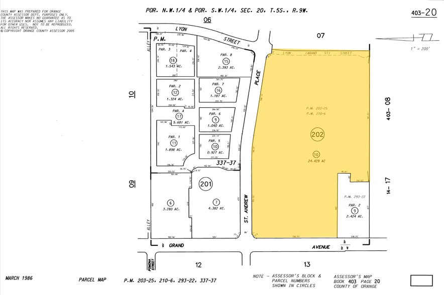 1610 E Saint Andrew Pl, Santa Ana, CA for lease - Plat Map - Image 2 of 13