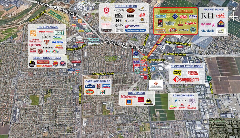1901-2401 N Rose Ave, Oxnard, CA 93030 Shopping At The Rose - Main Image