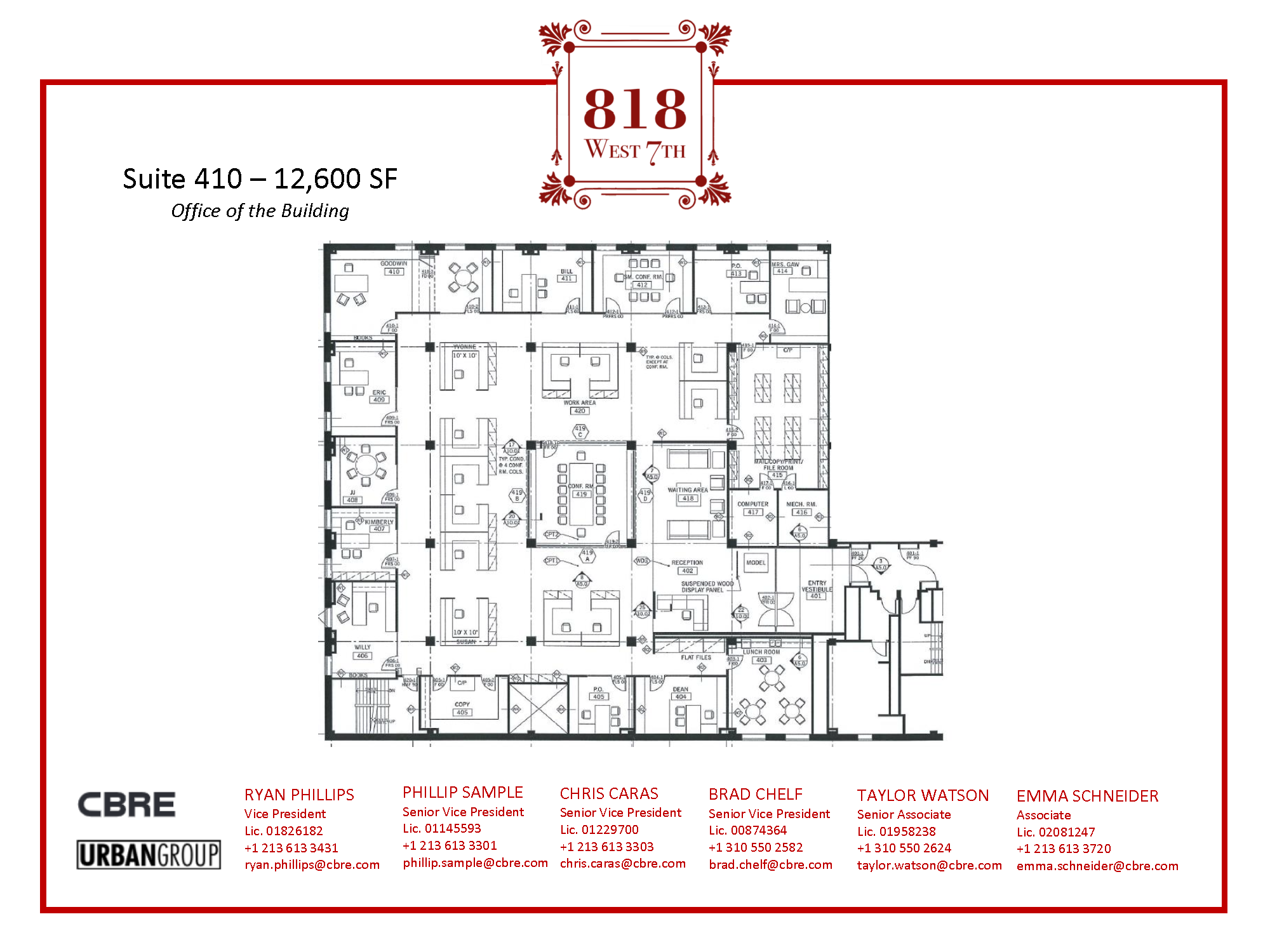 818 W 7th St, Los Angeles, CA for lease Floor Plan- Image 1 of 1