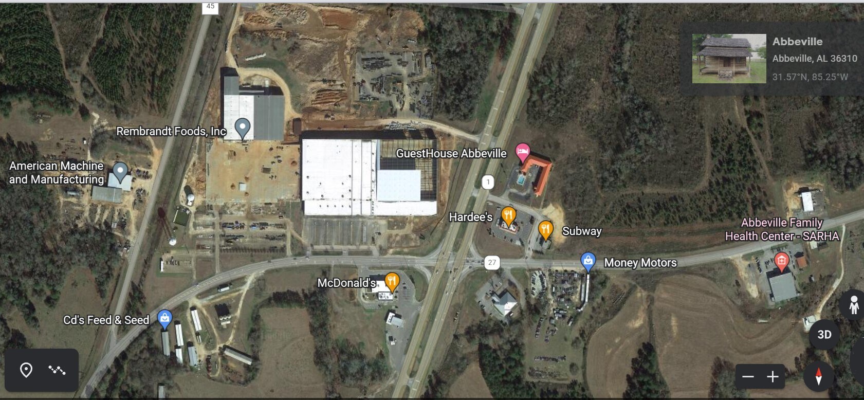 Highway 431 Alabama Map U.s. Highway 431, Abbeville, Al 36310 - 2.75 Acres Lot/ Abbeville Alabama |  Loopnet