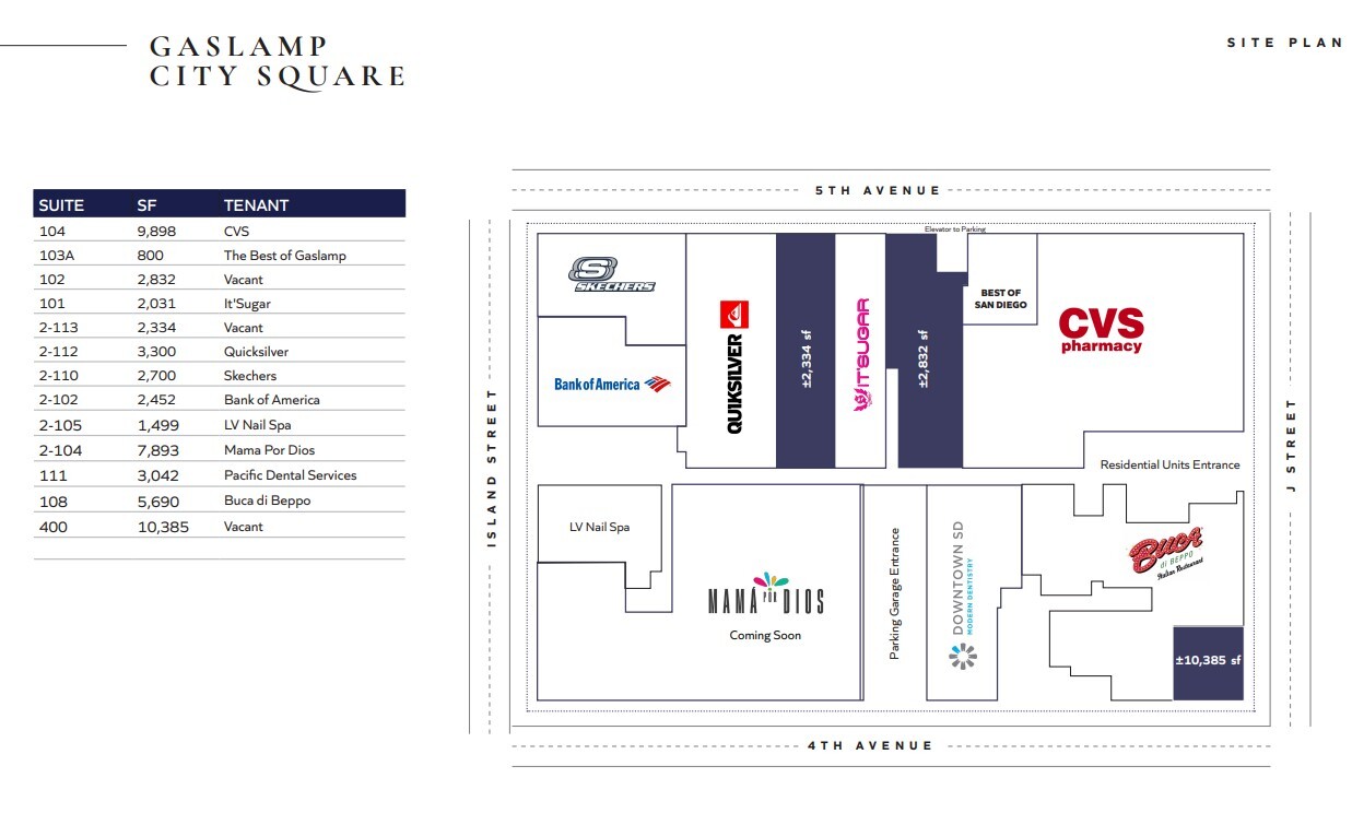 460-480 5th Ave, San Diego, CA for lease Site Plan- Image 1 of 1