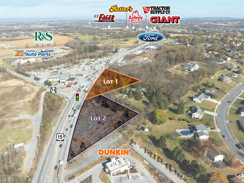 Route 15 @ Route 74, Dillsburg, PA for sale - Aerial - Image 3 of 4