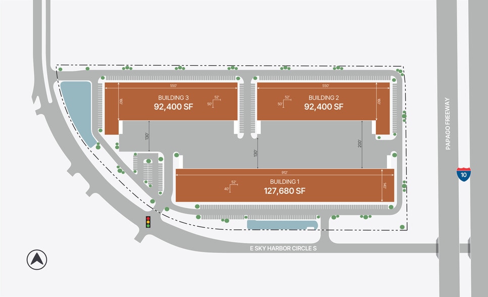 1820 E Sky Harbor Circle N, Phoenix, AZ for lease - Site Plan - Image 2 of 3