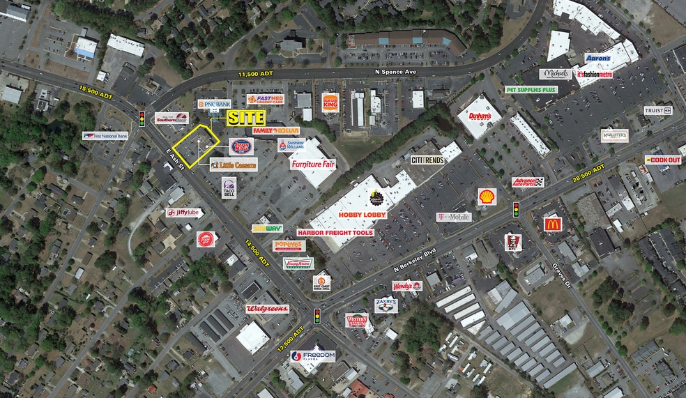2503 E Ash St, Goldsboro, NC for lease - Aerial - Image 2 of 3