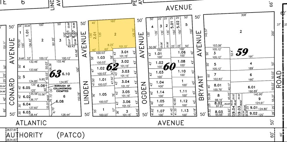 1040 Haddon Ave, Collingswood, NJ for sale - Plat Map - Image 1 of 1