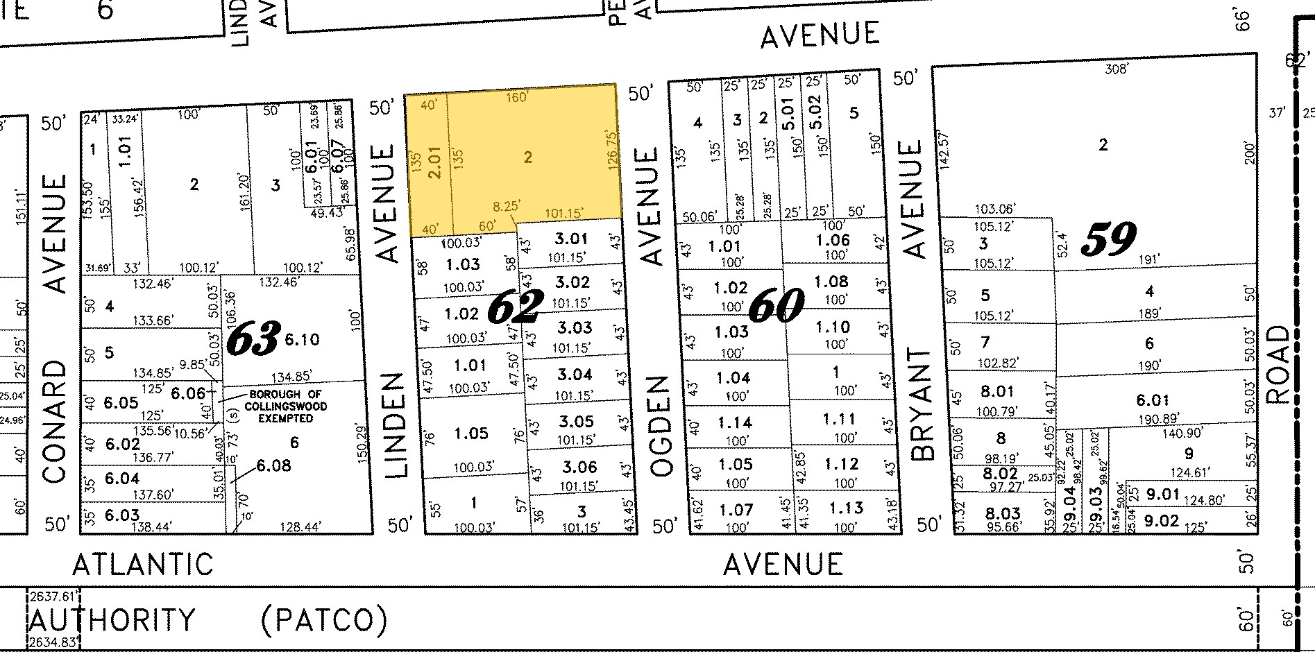 1040 Haddon Ave, Collingswood, NJ for sale Plat Map- Image 1 of 1