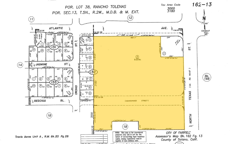 2505-2525 N Texas St, Fairfield, CA for lease - Plat Map - Image 2 of 6