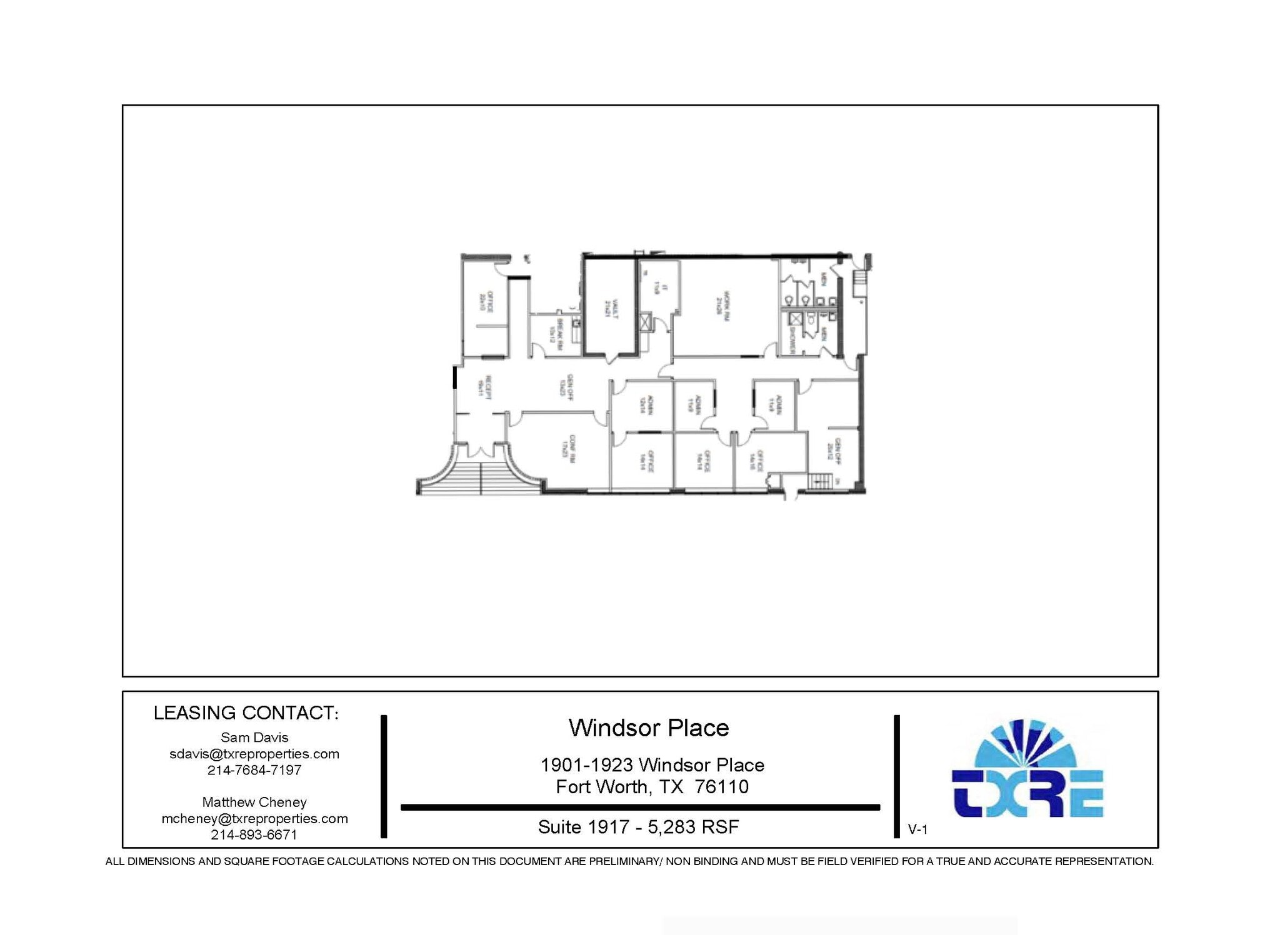 1901-1923 Windsor Pl, Fort Worth, TX for lease Floor Plan- Image 1 of 1