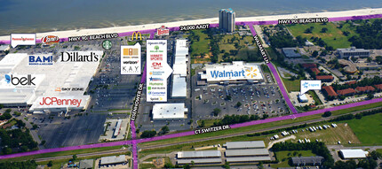 2650 Beach Blvd, Biloxi, MS - aerial  map view