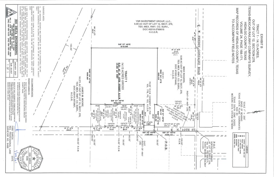 N. 10th st.  S of Freddy Gonzalez, Mc Allen, TX for sale - Site Plan - Image 2 of 2