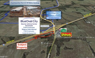 SW Corner of I-40 & Hwy 222 at Blue Oval City - Truck Stop