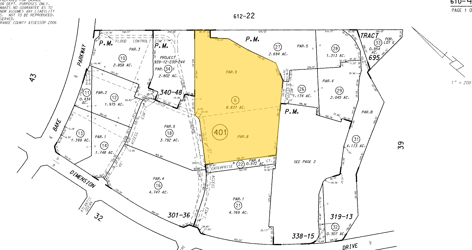 26200 Enterprise Way, Lake Forest, CA for sale Plat Map- Image 1 of 1