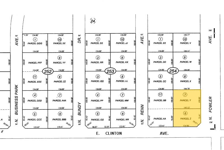 2455 N Fowler Ave, Fresno, CA for lease - Plat Map - Image 2 of 5