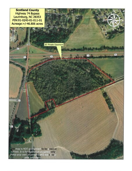 Highway 74 By-Pass Frontage & Visibilty, Laurinburg, NC for lease - Site Plan - Image 3 of 6