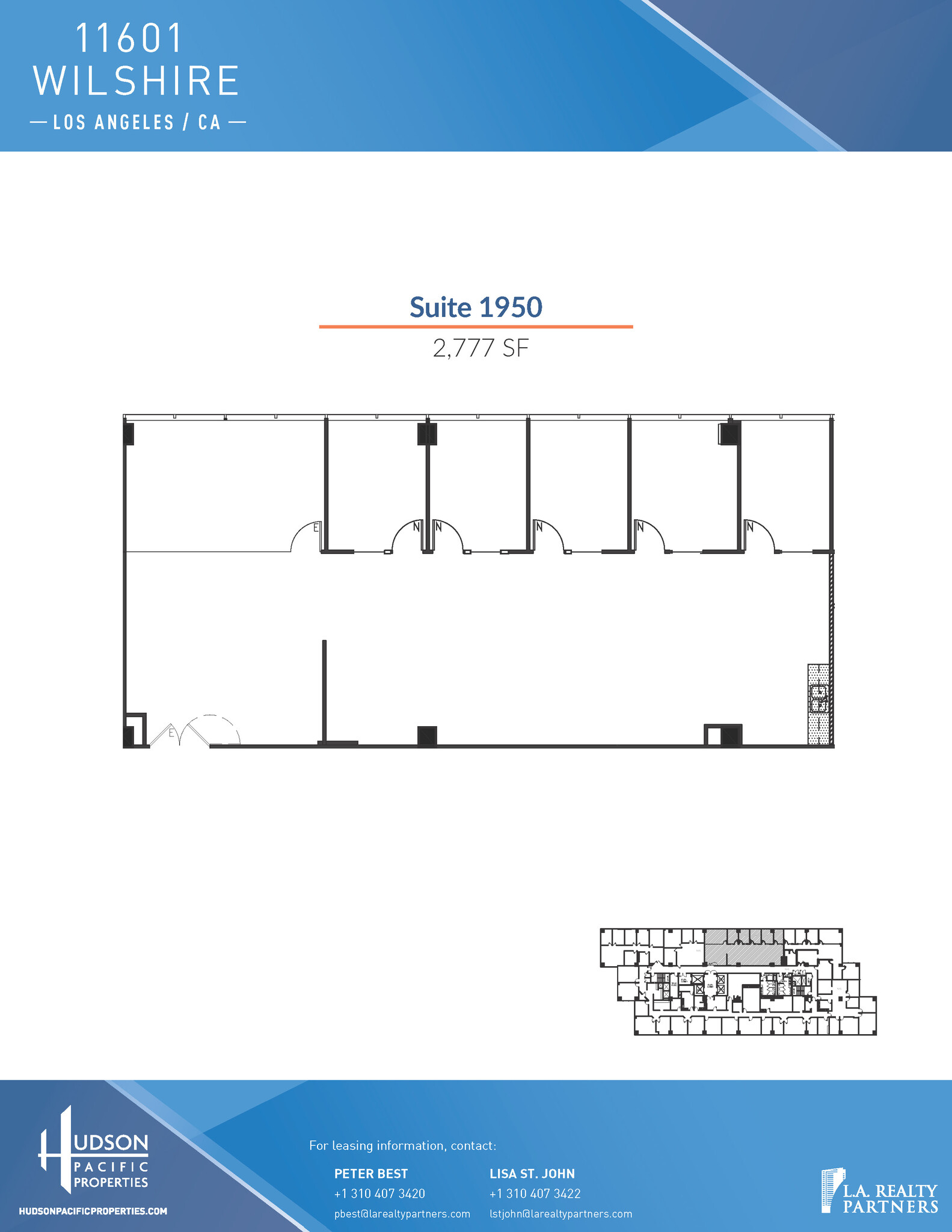 11601 Wilshire Blvd, Los Angeles, CA for lease Floor Plan- Image 1 of 1