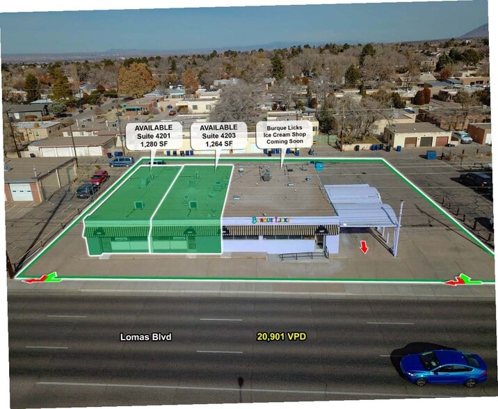 4201-4207 Lomas Blvd NE, Albuquerque, NM for lease - Building Photo - Image 2 of 9