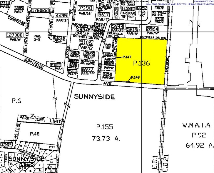 5700 Sunnyside Ave, Beltsville, MD for lease - Plat Map - Image 2 of 12