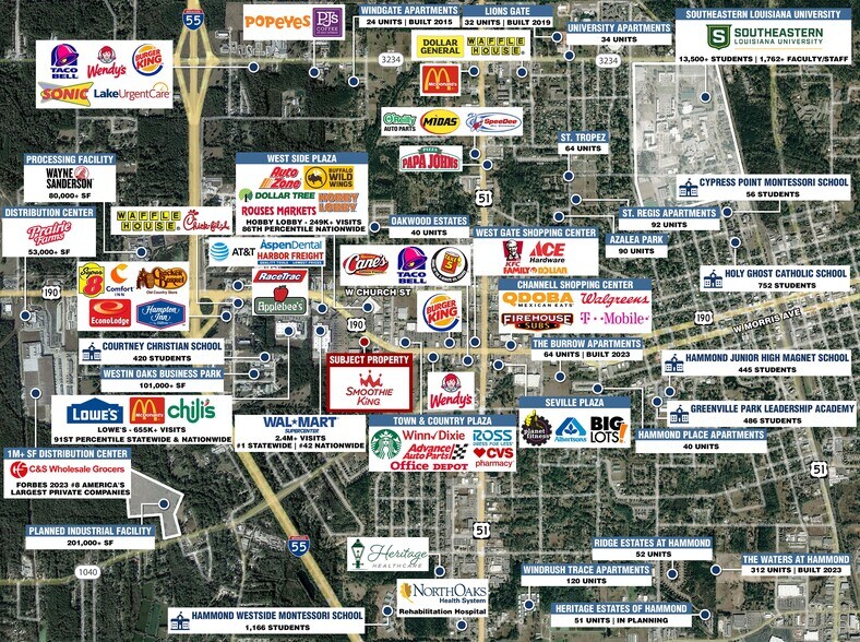 2705 W Thomas St, Hammond, LA 70401 Smoothie King