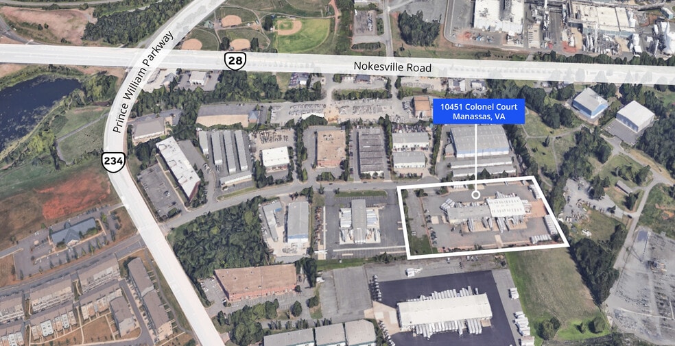 10451 Colonel Ct, Manassas Park, VA for lease - Aerial - Image 3 of 6