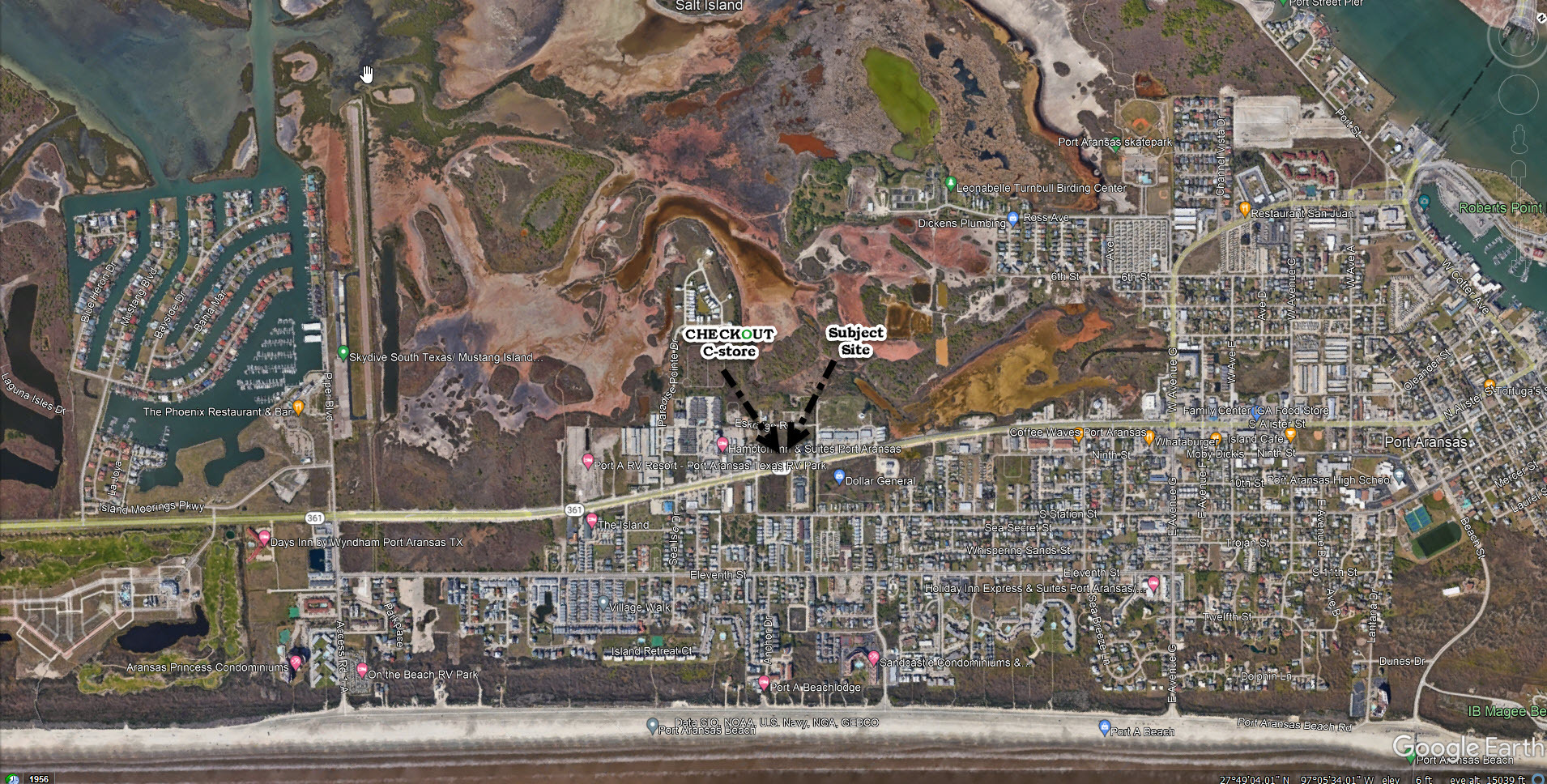 1960 State Hwy 361 hwy, Port Aransas, TX for sale Aerial- Image 1 of 7