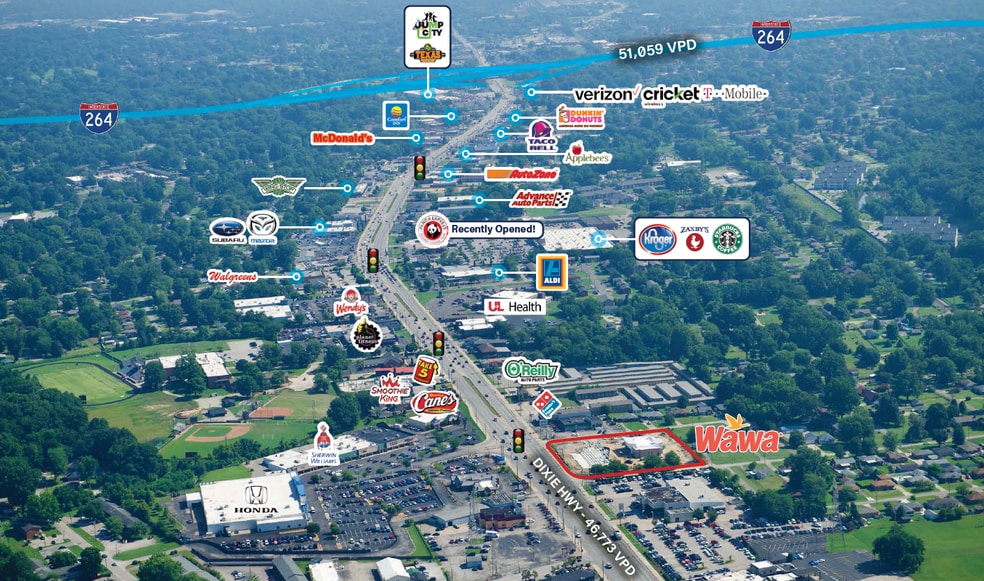 5299 Dixie Hwy, Louisville, KY for sale - Aerial - Image 2 of 2