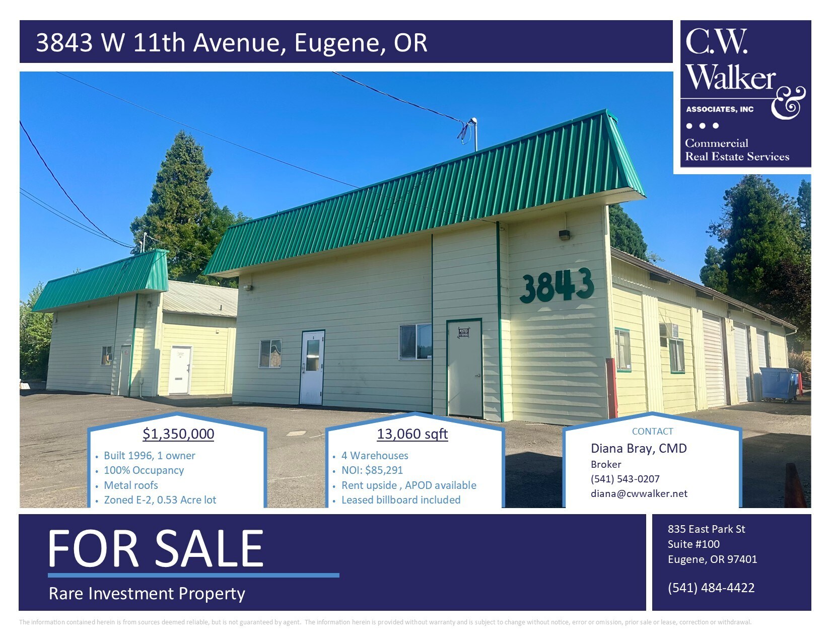 3843 W 11th Ave, Eugene, OR for sale Building Photo- Image 1 of 5