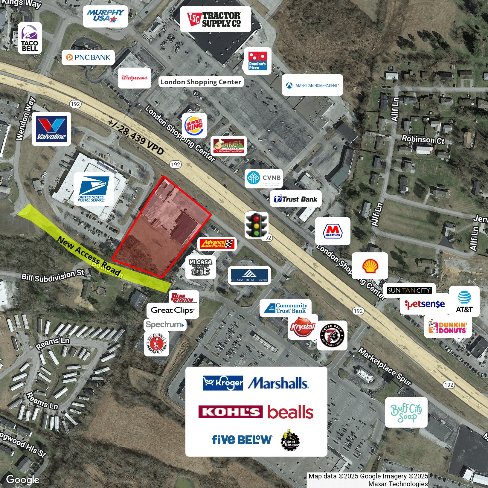1752 W KY 192, London, KY for lease Aerial- Image 1 of 8
