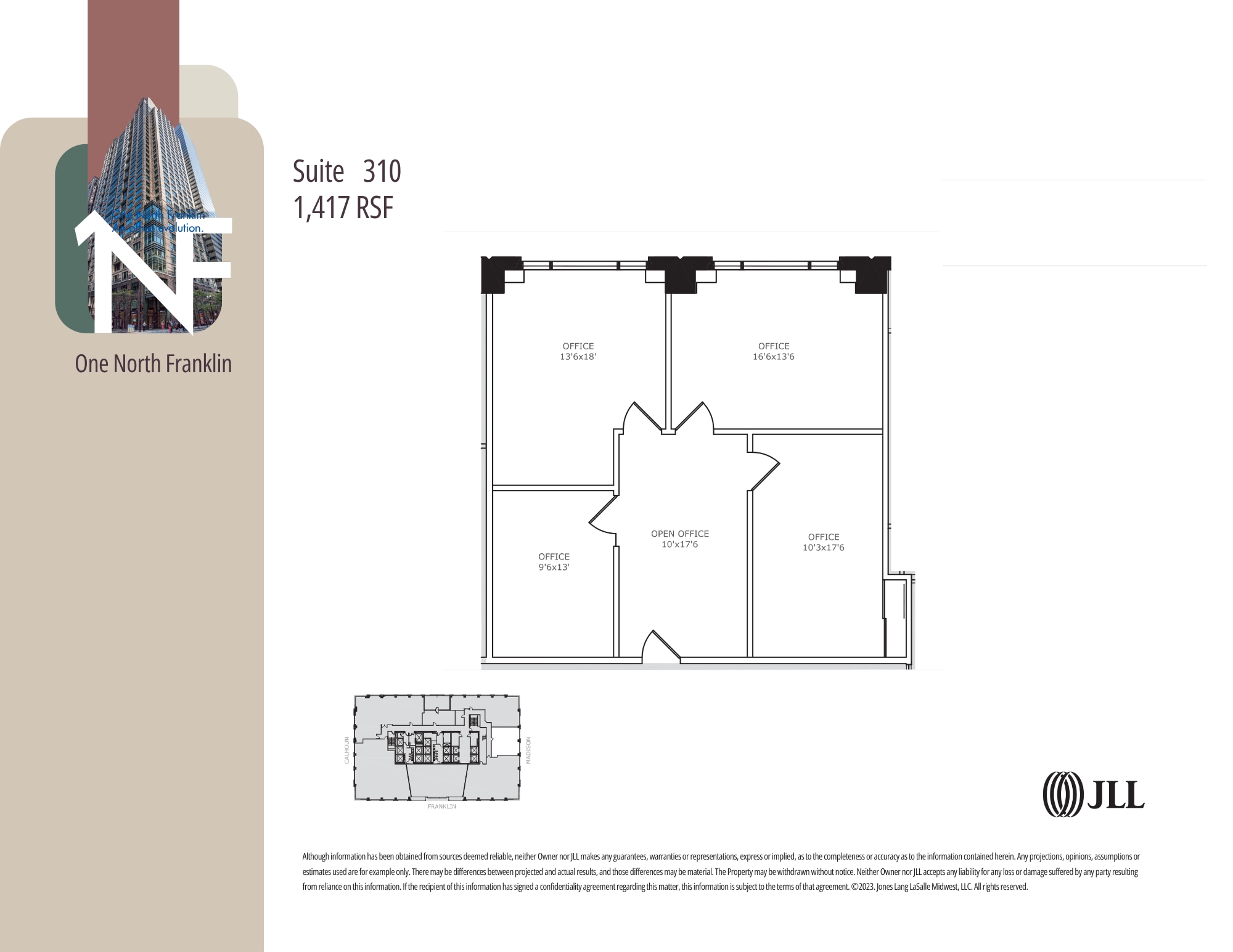 1 N Franklin St, Chicago, IL for lease Floor Plan- Image 1 of 1