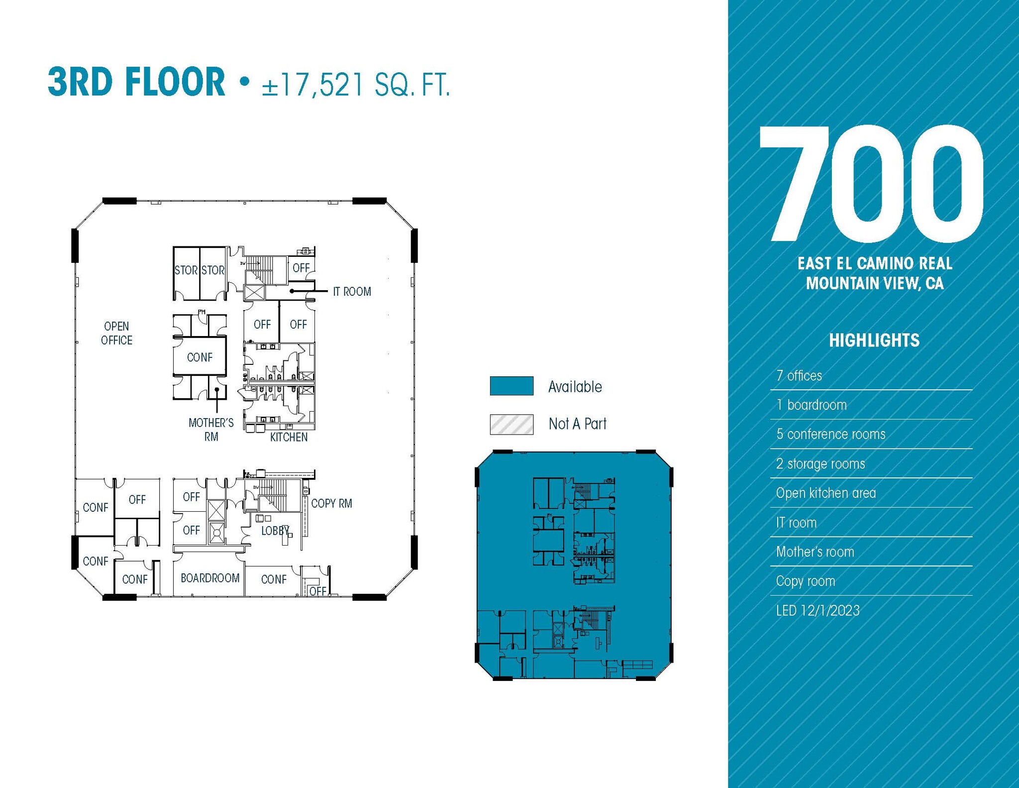 700 E El Camino Real, Mountain View, CA for lease Floor Plan- Image 1 of 13