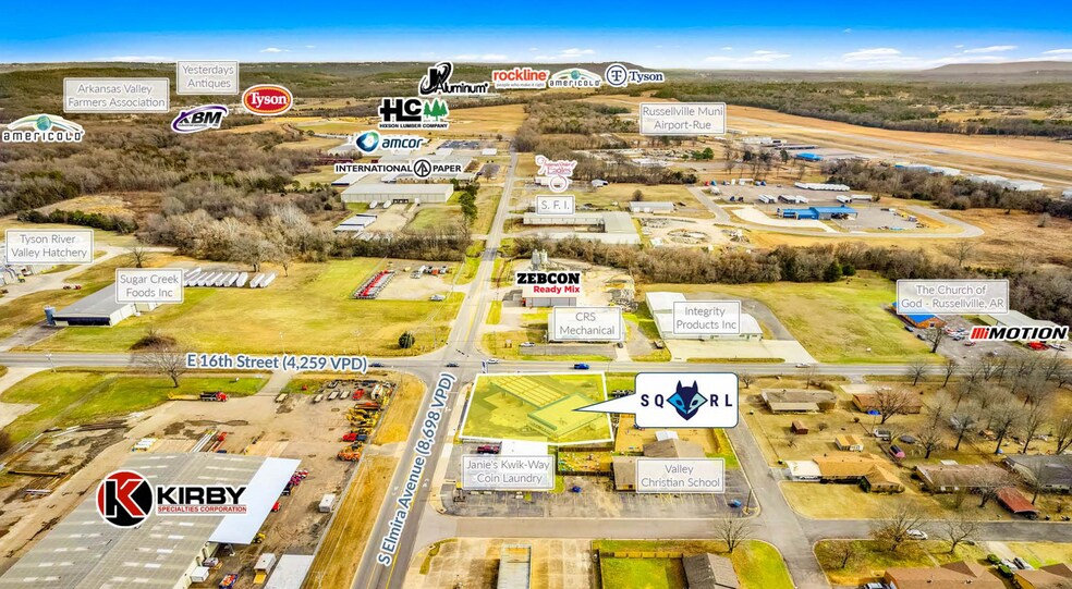 1600 S Elmira Ave, Russellville, AR 72802 SQRL Gas Station and CStore