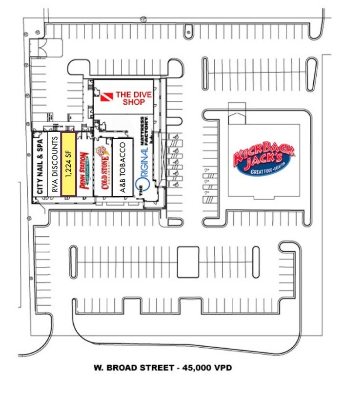 9320 W Broad St, Richmond, VA 23294 Kickback Jack's Shops