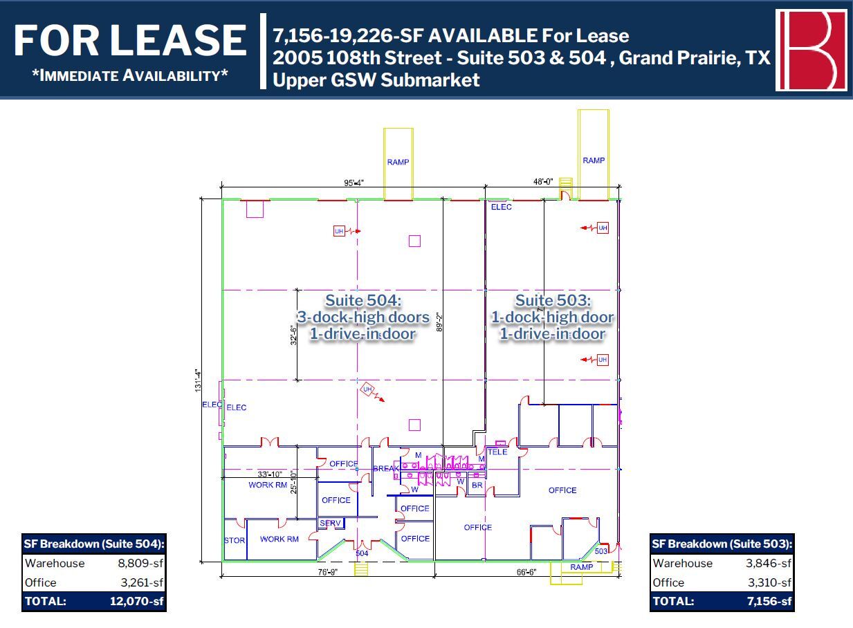 2009 108th St, Grand Prairie, TX for lease Floor Plan- Image 1 of 2