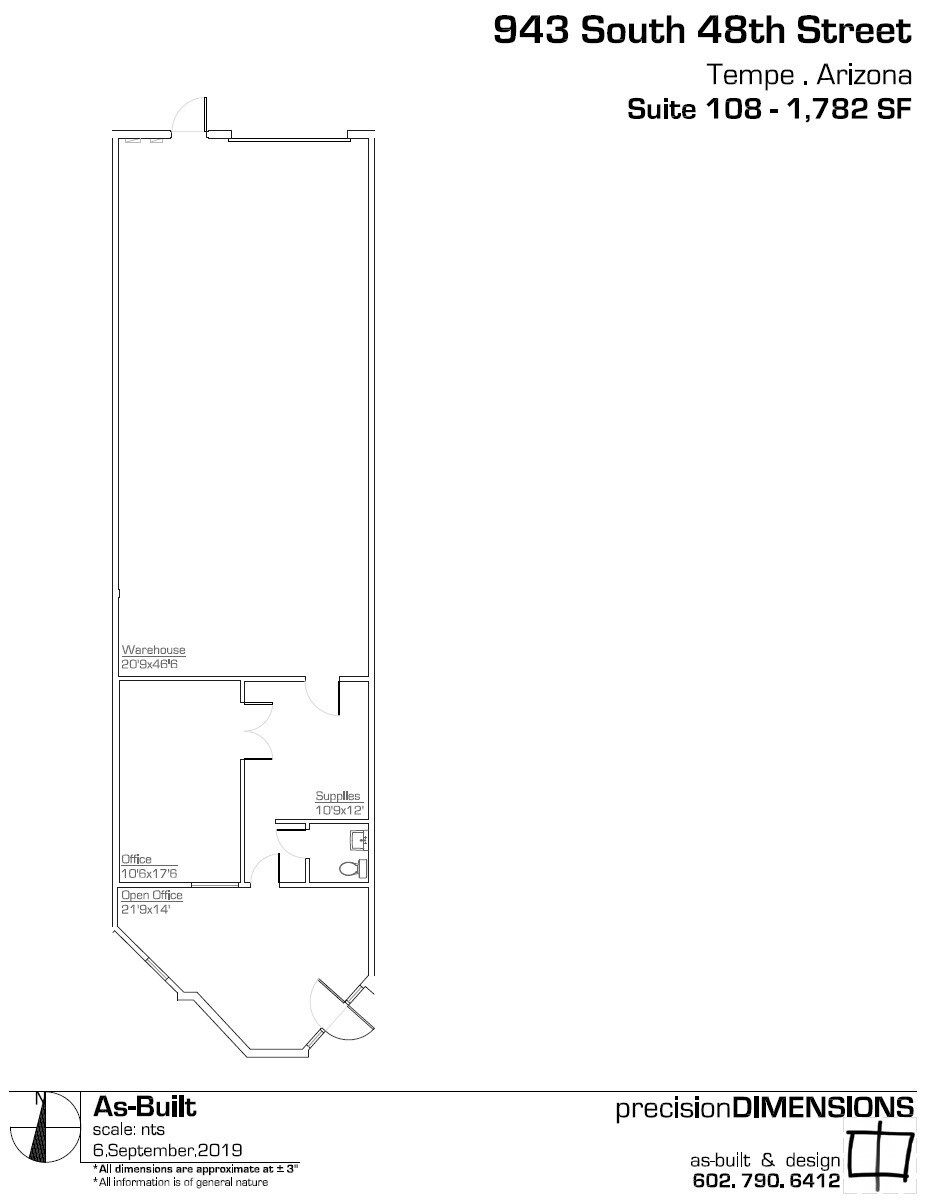 939 S 48th St, Tempe, AZ for lease Floor Plan- Image 1 of 1