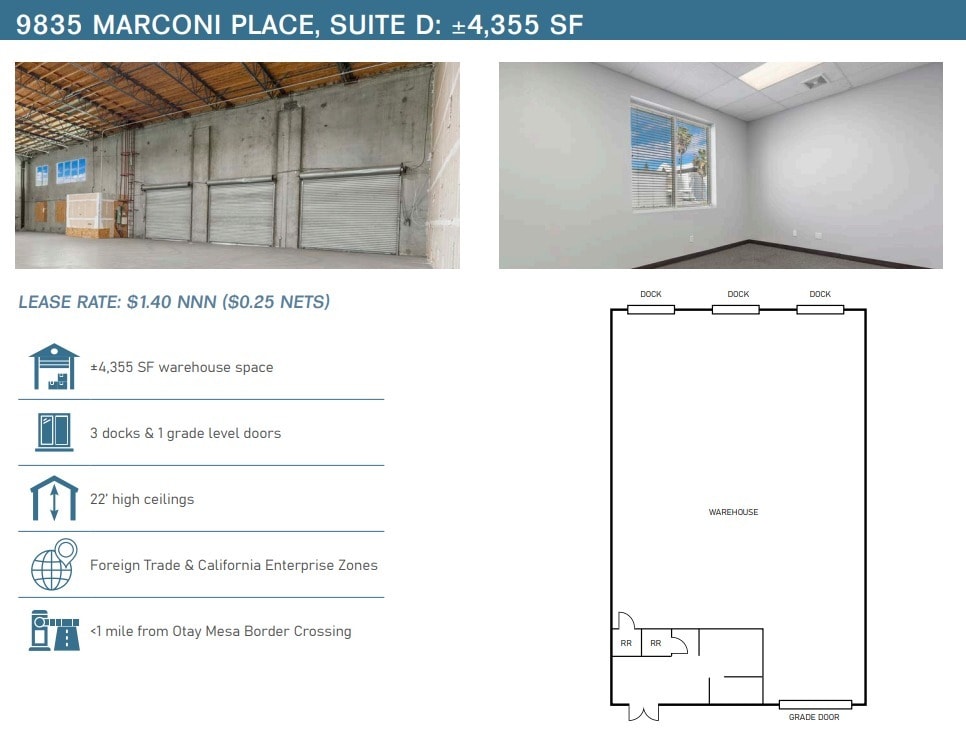 9835 Marconi Dr, San Diego, CA for lease Floor Plan- Image 1 of 1