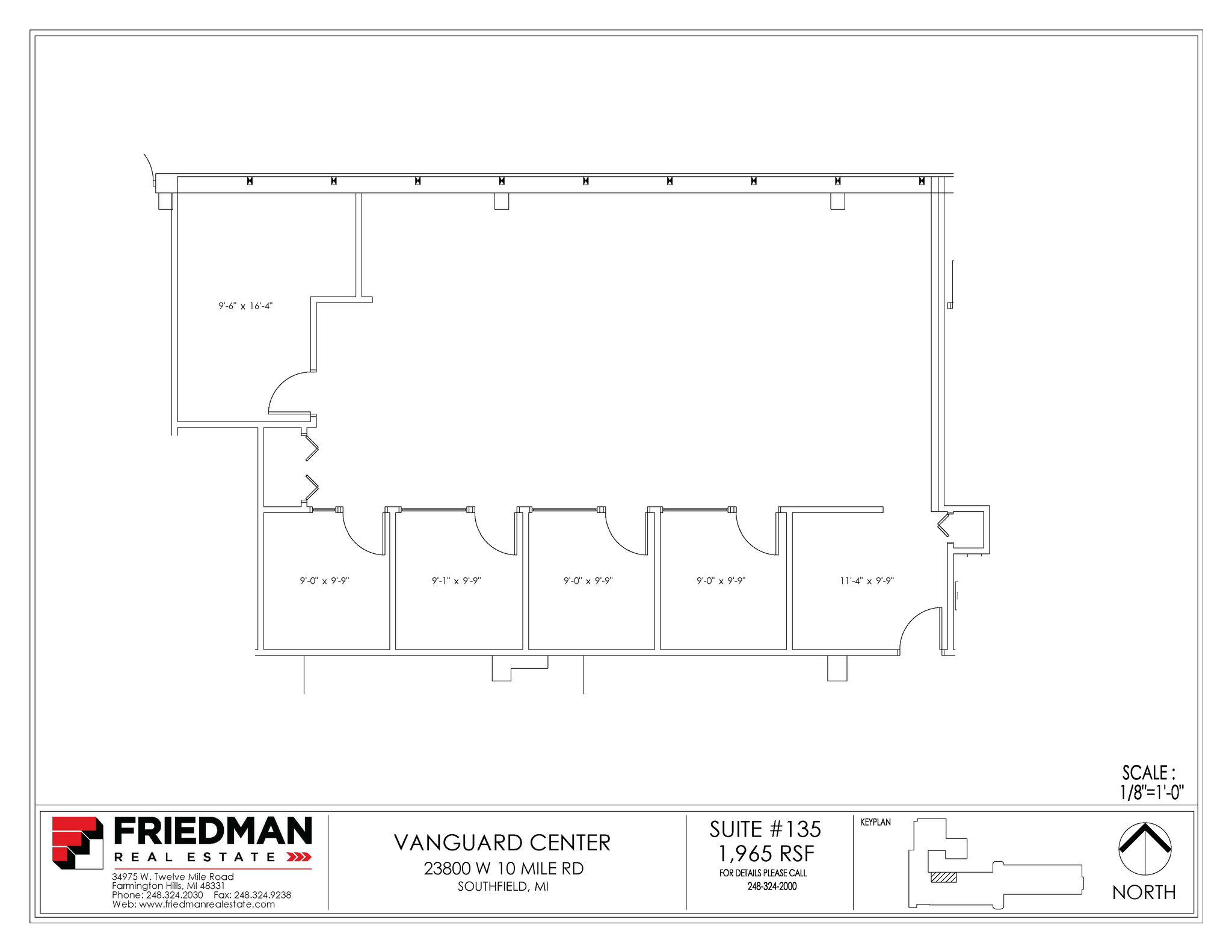 23800 W 10 Mile Rd, Southfield, MI for lease Floor Plan- Image 1 of 2