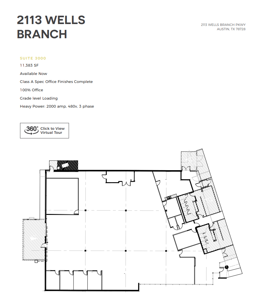 2113 Wells Branch Pky, Austin, TX for lease Floor Plan- Image 1 of 8